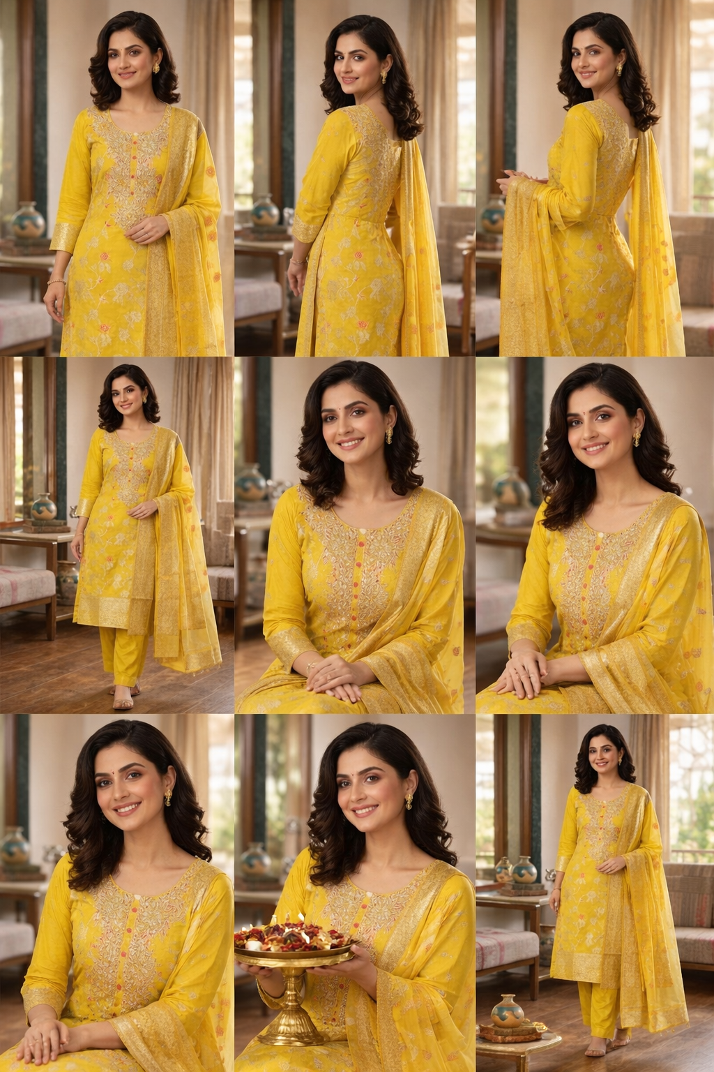 Yellow Embroidered Kurta Set