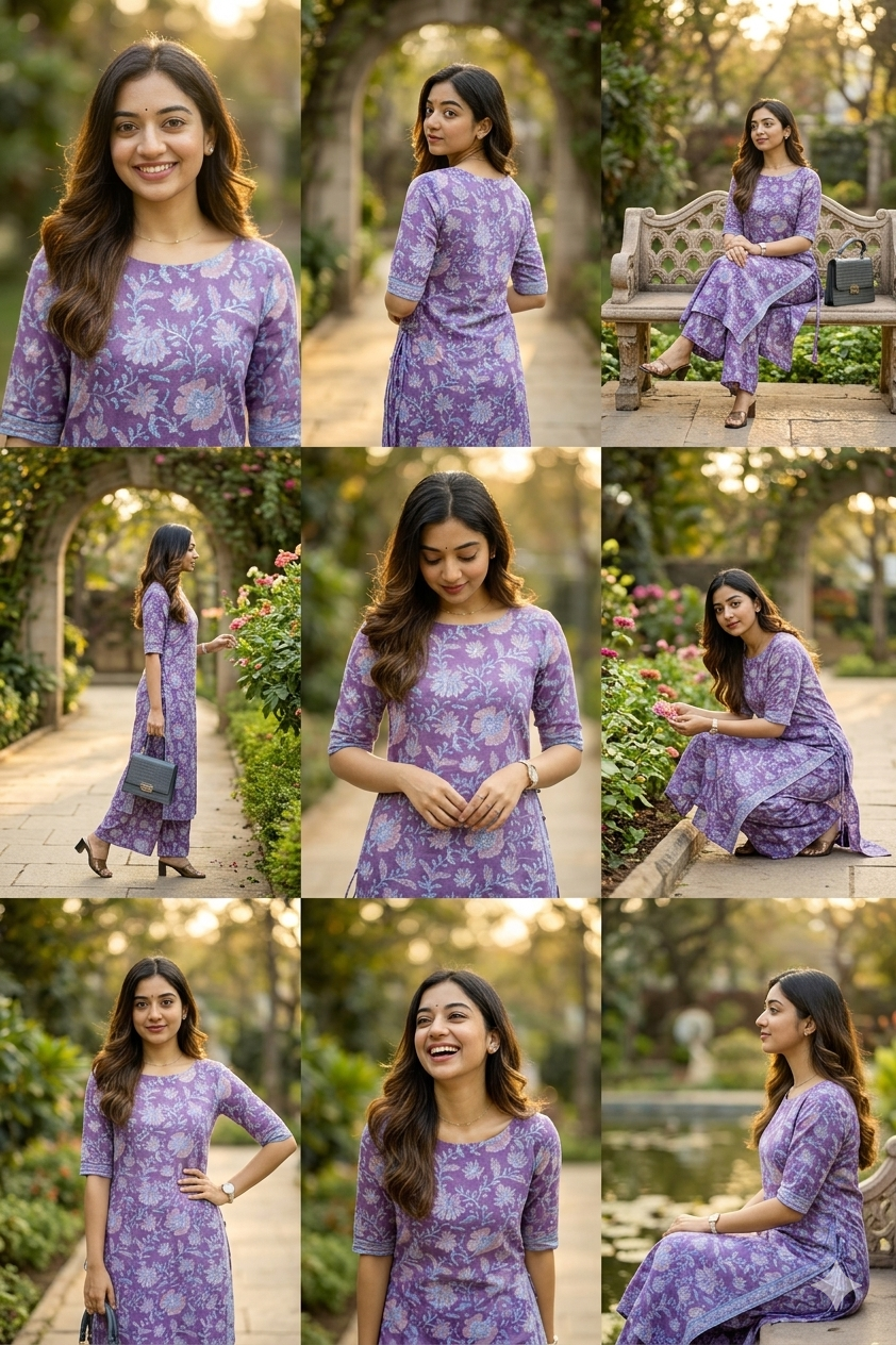 Kurta Purple Floral