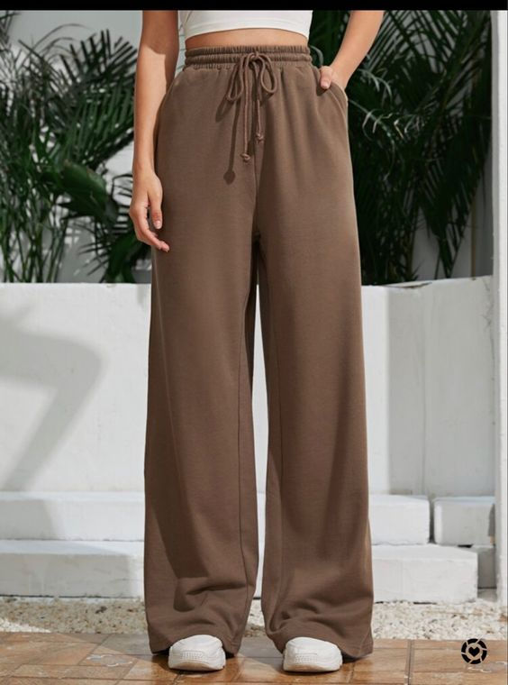 Tall wide leg drawstring pants