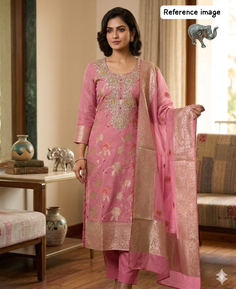 Pink Embroidered Kurta Set