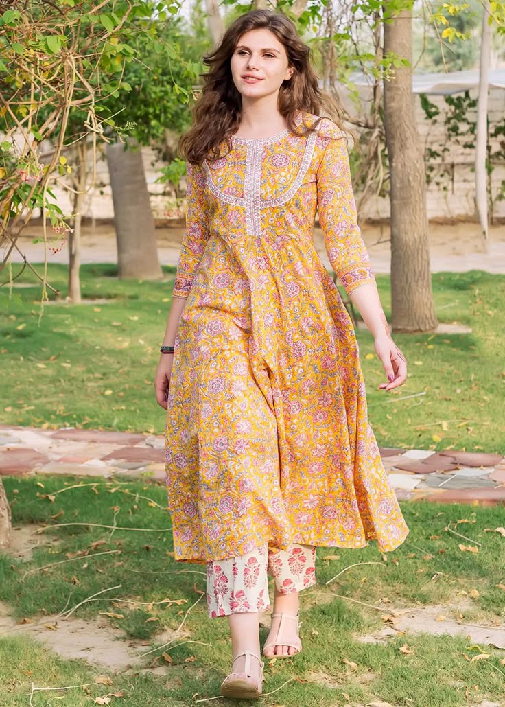 Lite Yellow long kurti