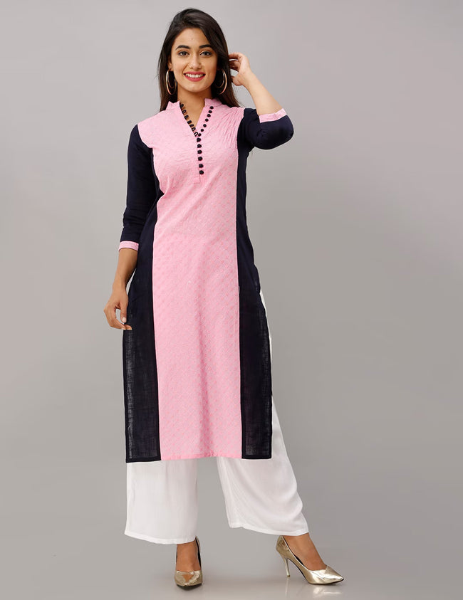 Women's black and pink kurti